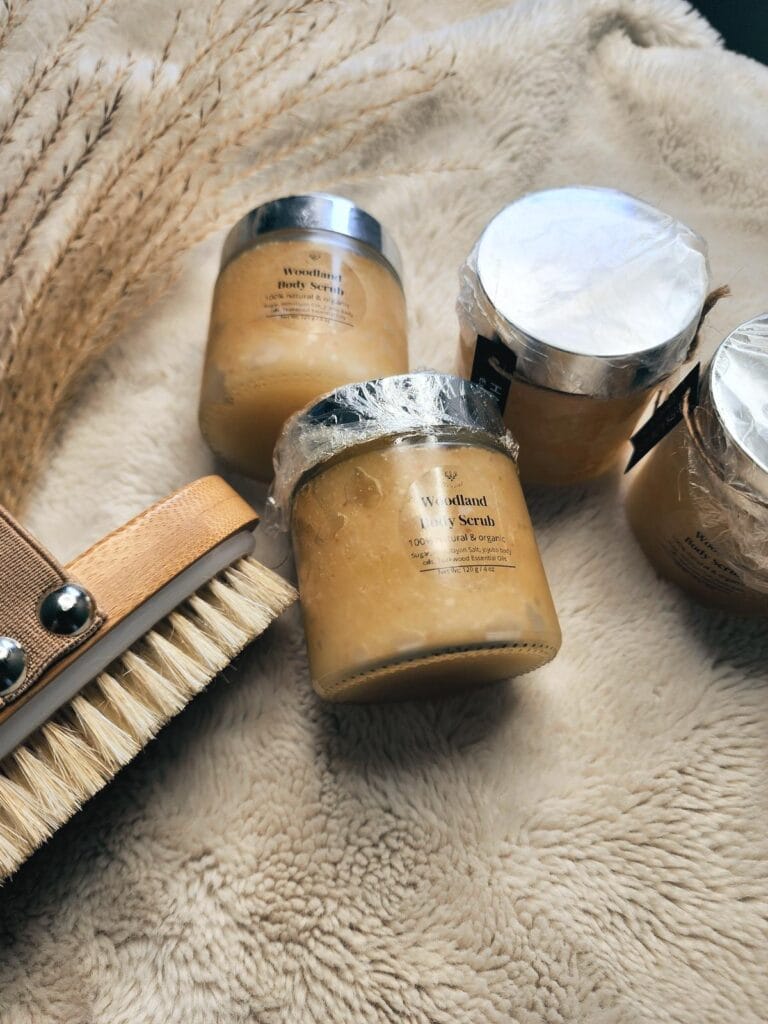 Woodland Resin Body Scrub jars