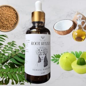 Winter Root Revive Herbal Hair Oil – Ayurvedic Amla, Onion, Coconut (50ml)
